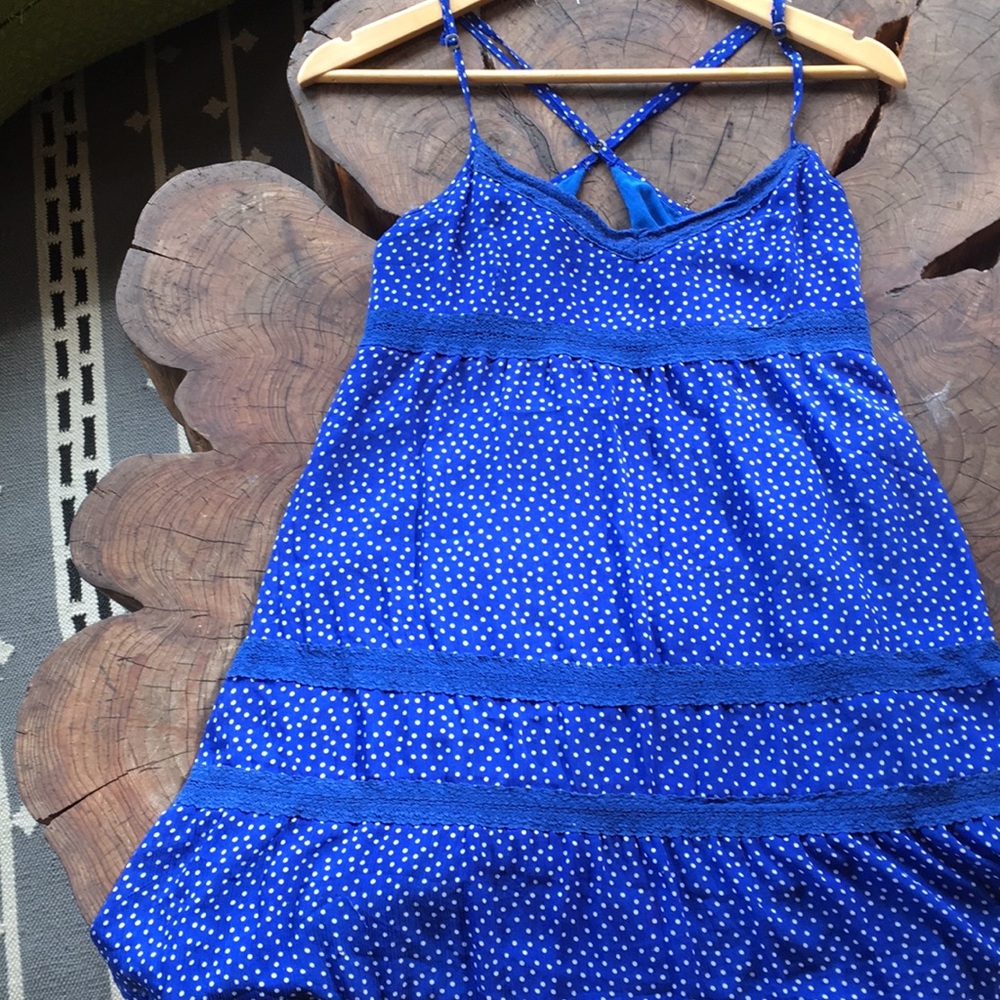 Abercrombie & Fitch | Royal Blue Polka Dot Dress